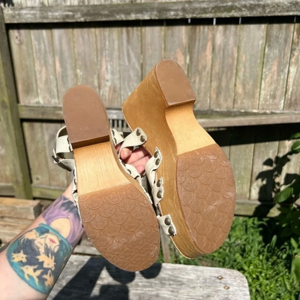 - Korks Women's Dawson Wedge Platform Sandals Off‎ White Size 9